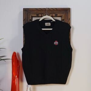 Vintage 90s Ohio State University acrylic vest sweater M